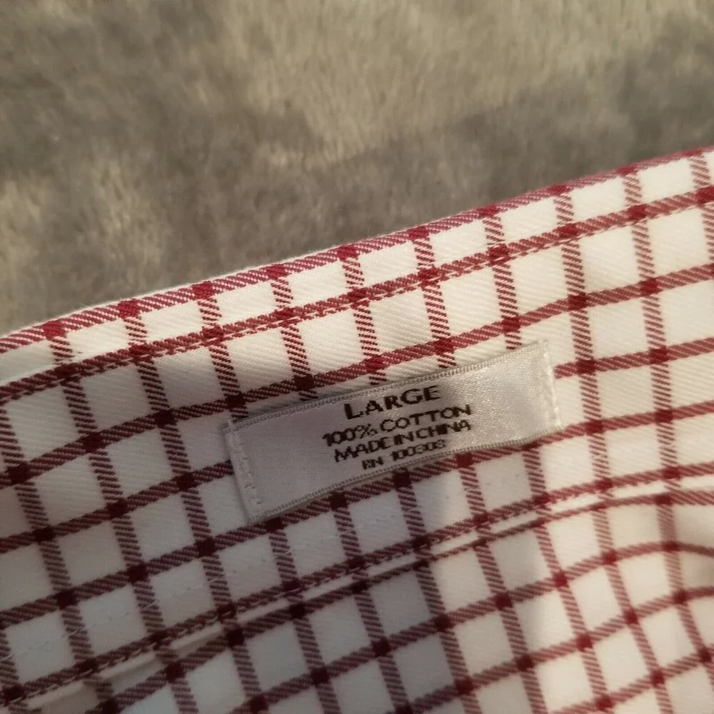 Peter Millar Men's Nanoluxe Easy Care Button-Down Long Sleeve Shirt Large Red